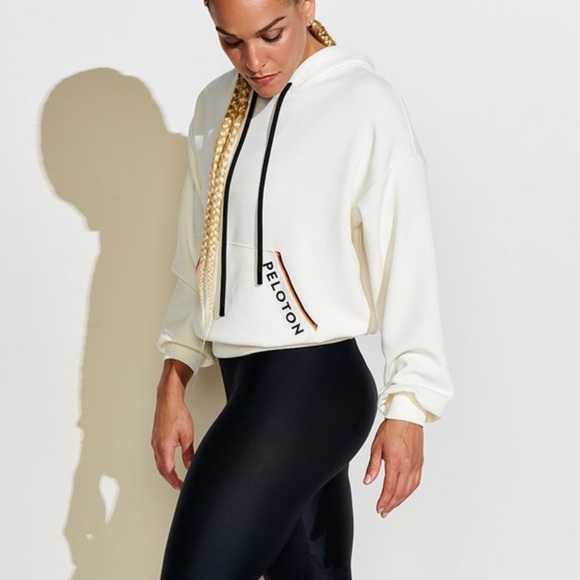 PELOTON x LANSTON TECHNO SUEDED NEON PIPED HOODIE
